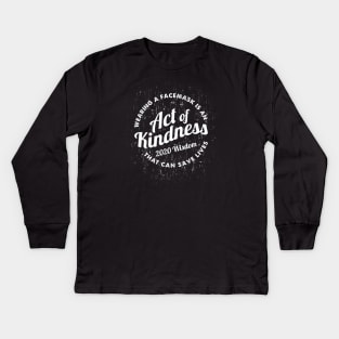 Wearing a Facemask is an Act of Kindness - Vintage Kids Long Sleeve T-Shirt
